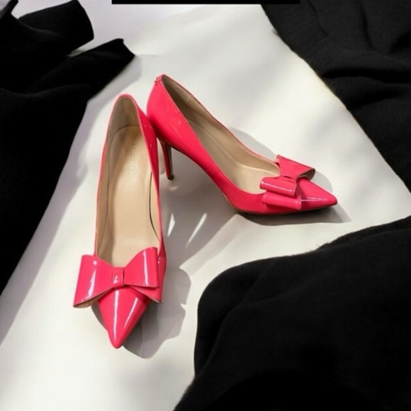 Kate Spade, Woman, Shoes High Heeled, Pink, Sz 8.5, Pointed, Leather,Topknot.! - Picture 1 of 12